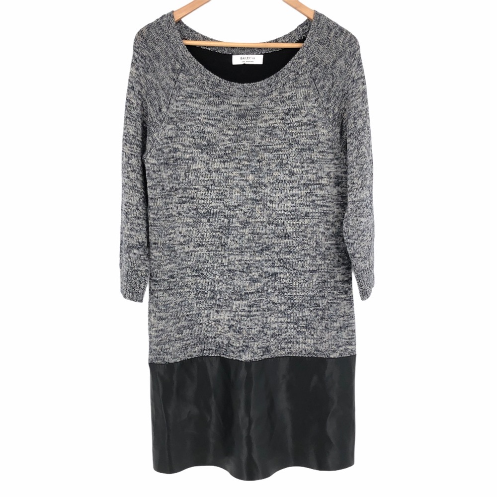 Bailey 44 Gray and Black Sweater Dress Size Large